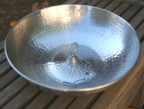 Hand Hammered Aluminum Dish with Attachment Loop