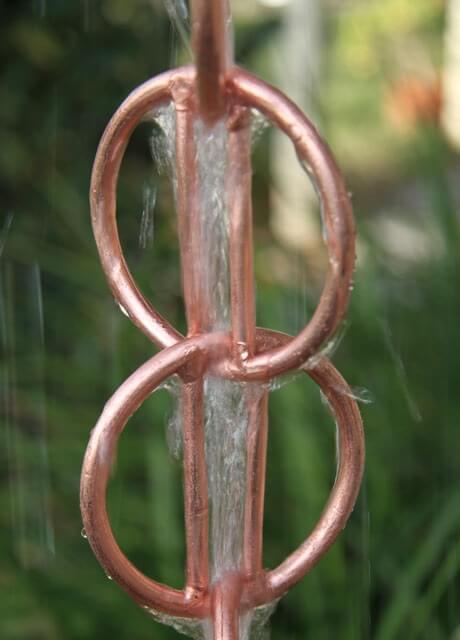 Zen Loops™ copper rain chain