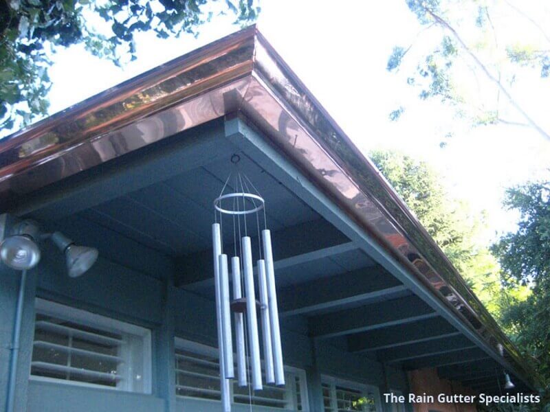 Copper rain gutters in Marina Del Ray image 17a