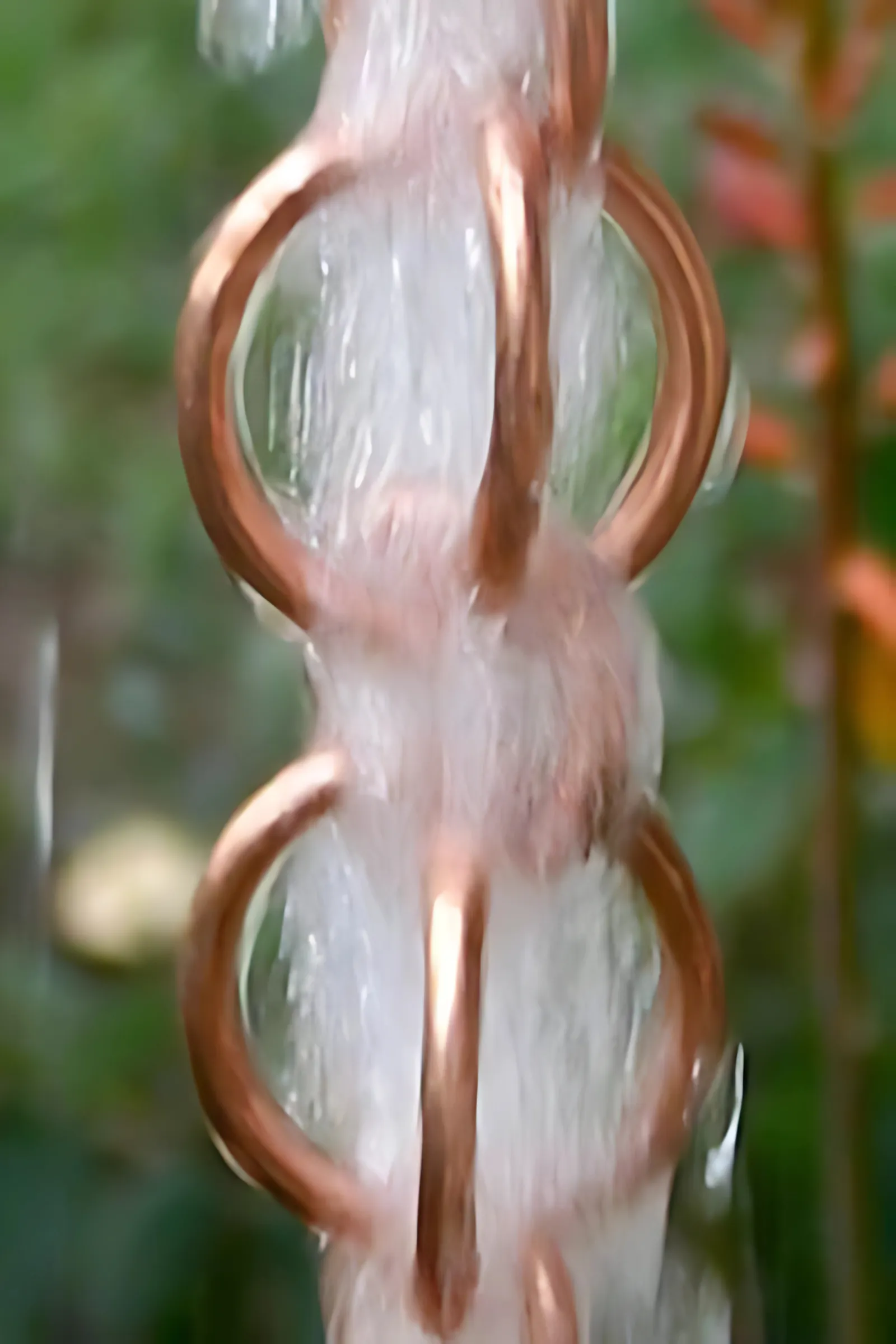 Double Loops™ copper link rain chain thumbnail 2