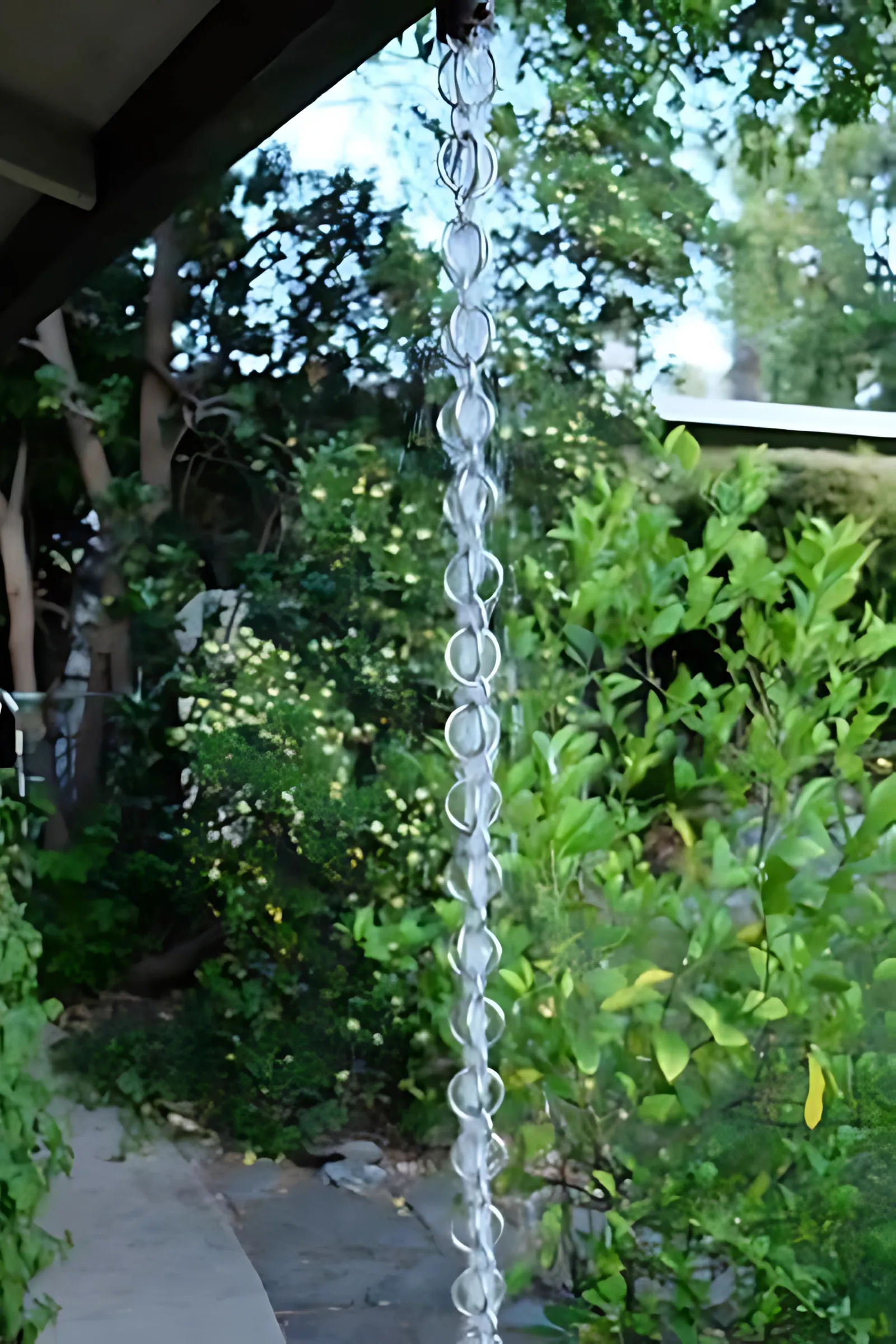 Double Loops stainless steel rain chain thumbnail 3
