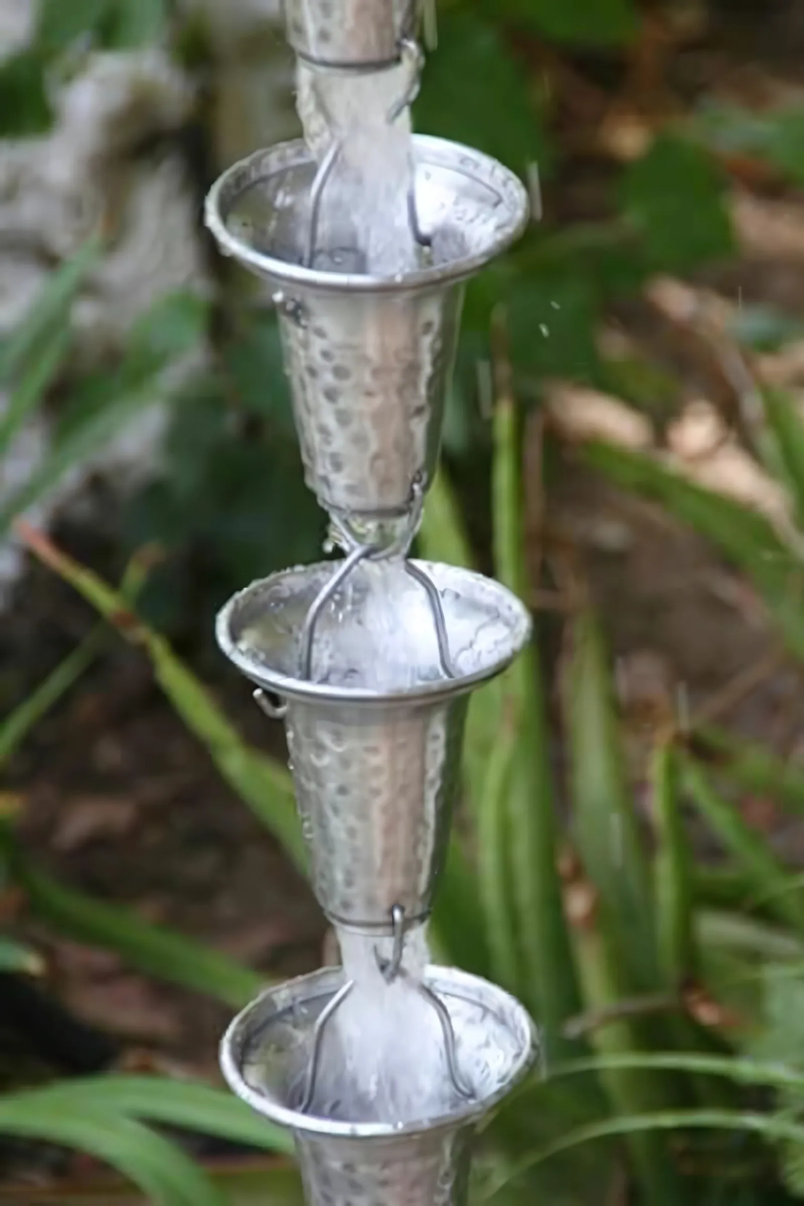 Flared Cups aluminum cup rain chain thumbnail 2