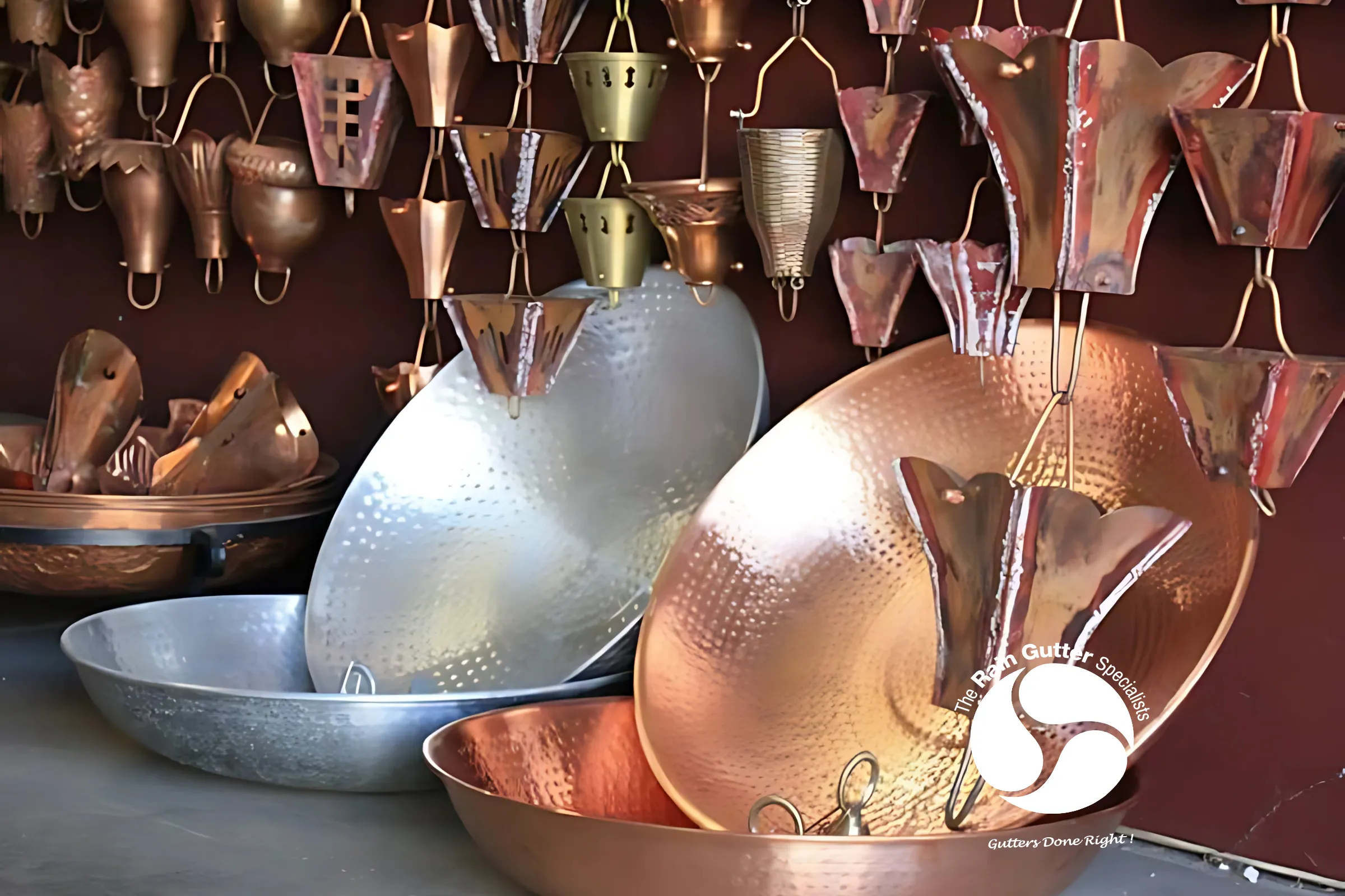 Copper Rain Chain Bowl in Los Angeles