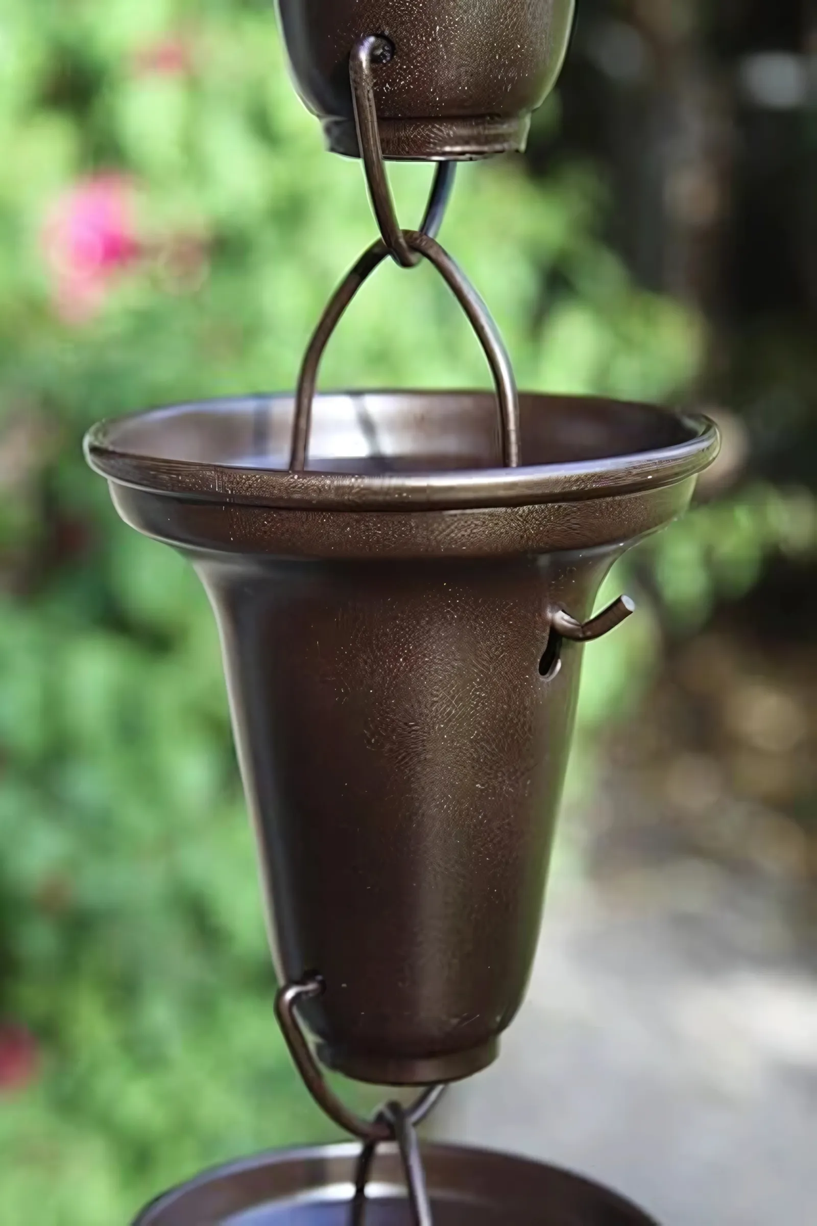 Bronze Flared Cups aluminum rain chain