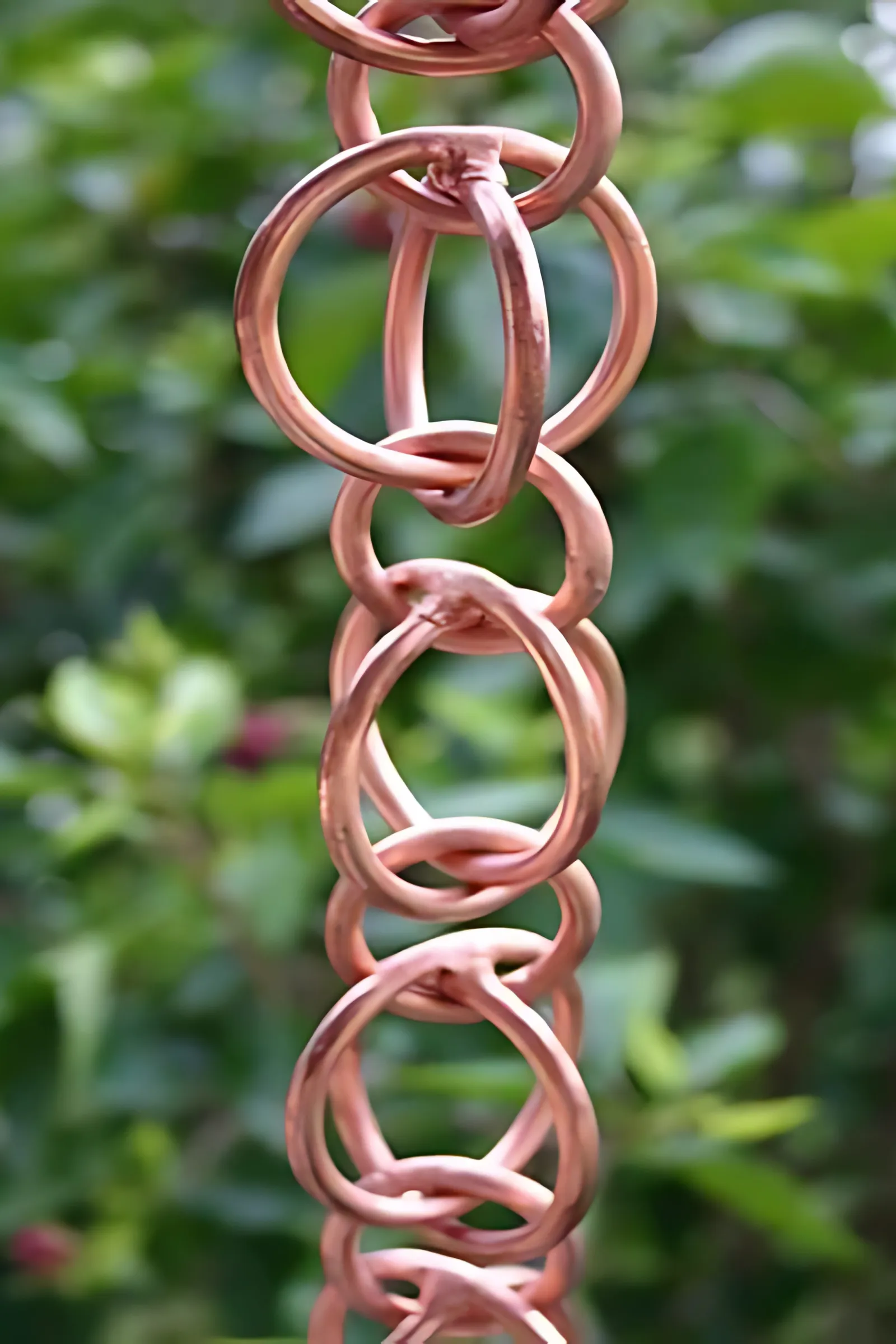 Double Loops™ copper link rain chain