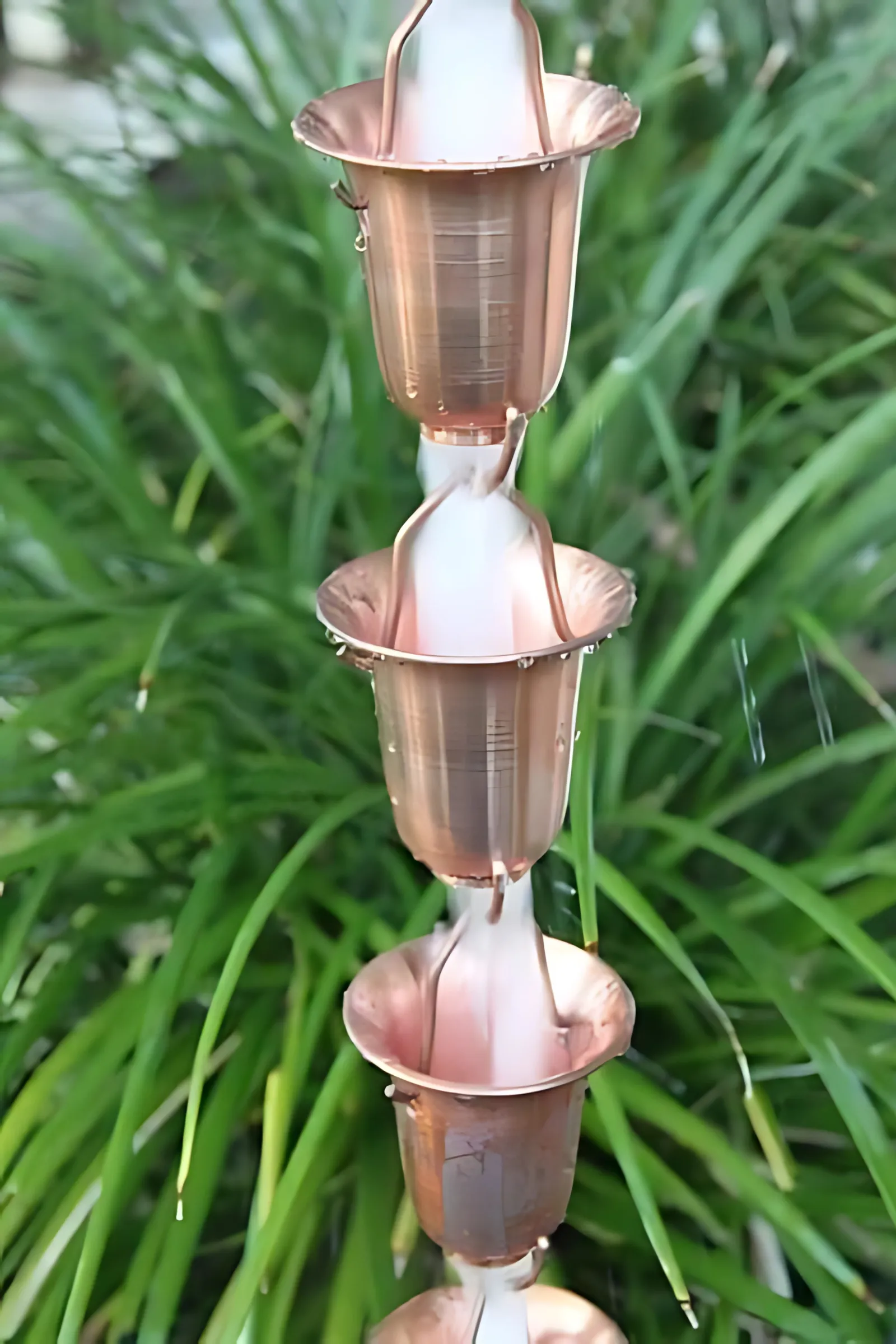 Flared Cups copper rain chain thumbnail 2