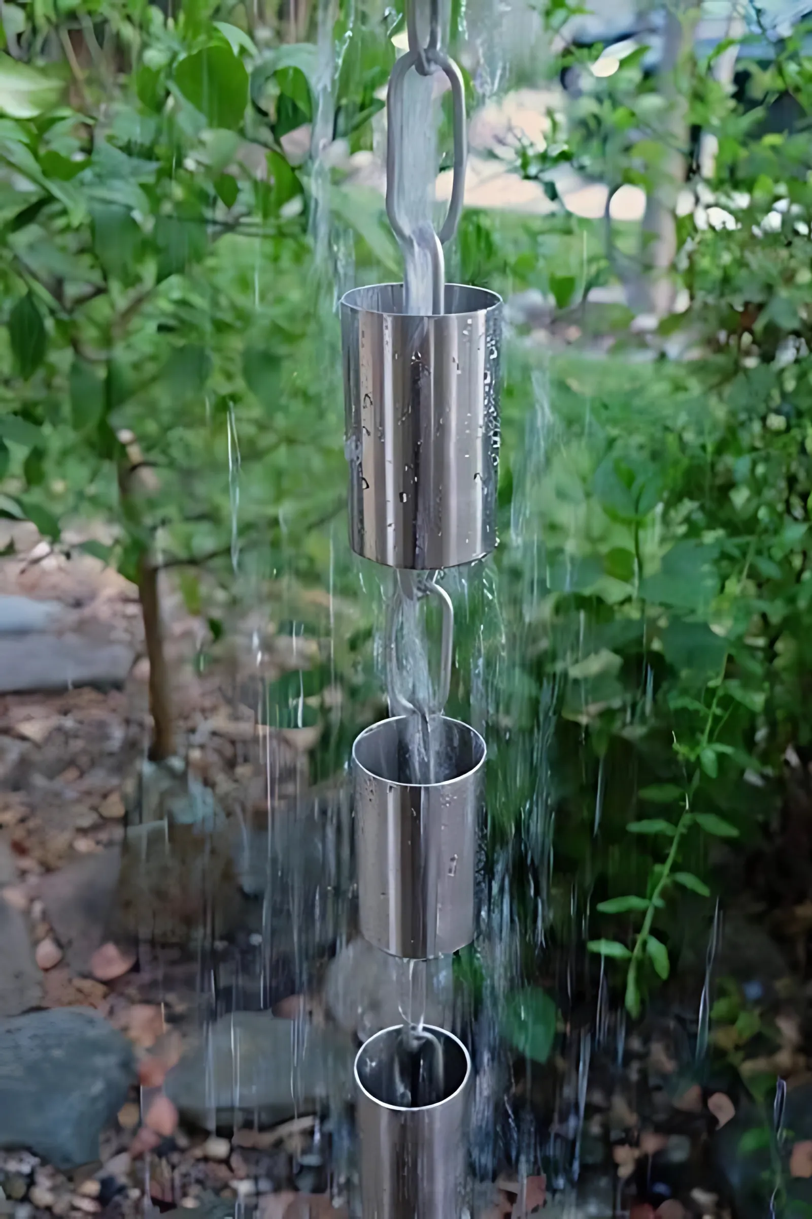 Kenchiku™ stainless steel rain chain thumbnail 2