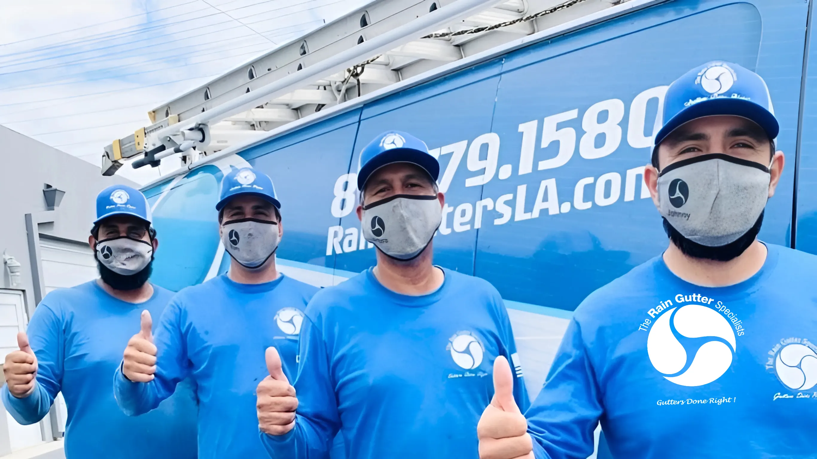 Rain Gutter Specialists team launching new website.