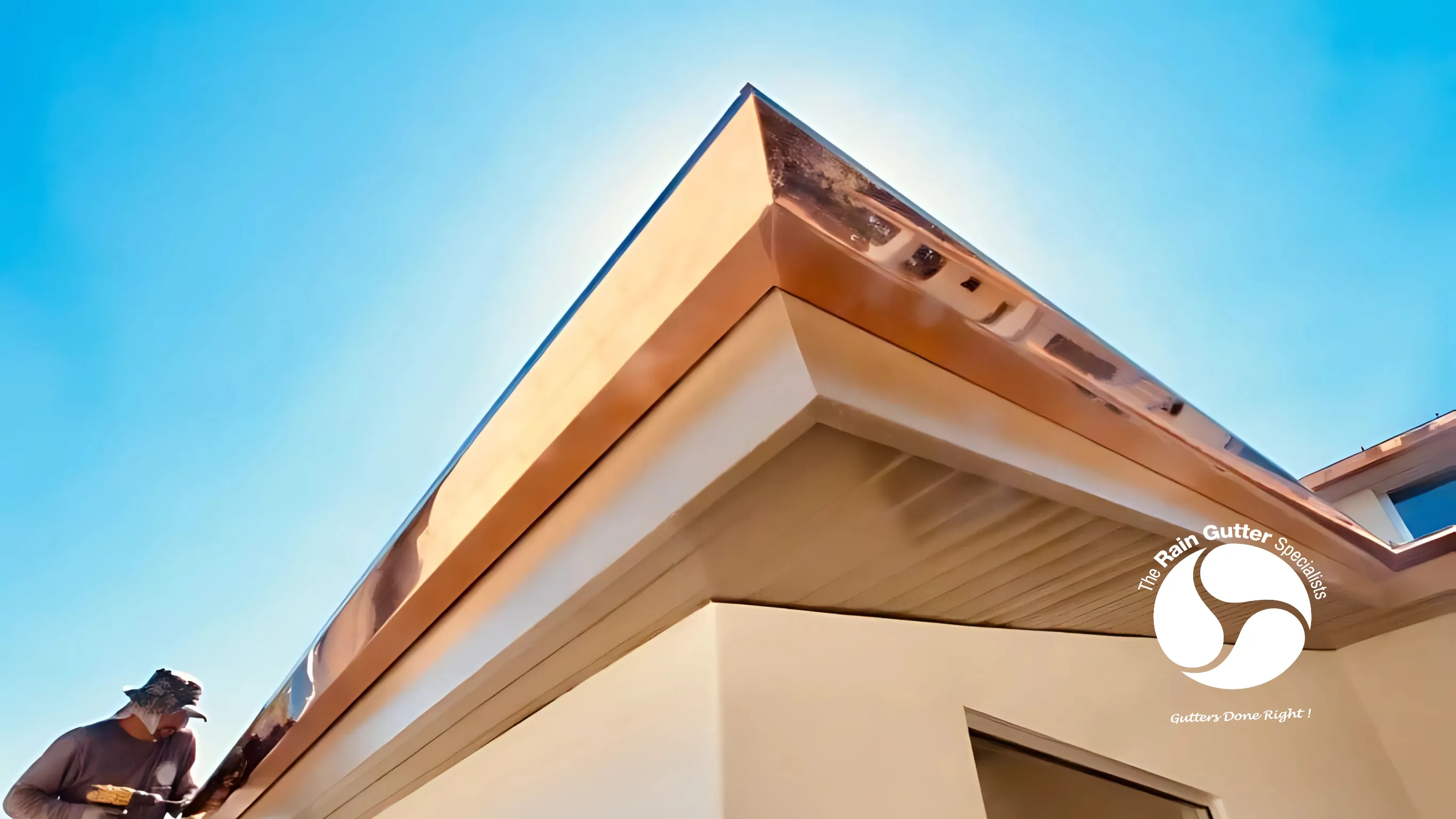 Empty dusty rain gutters needing maintenance during drought