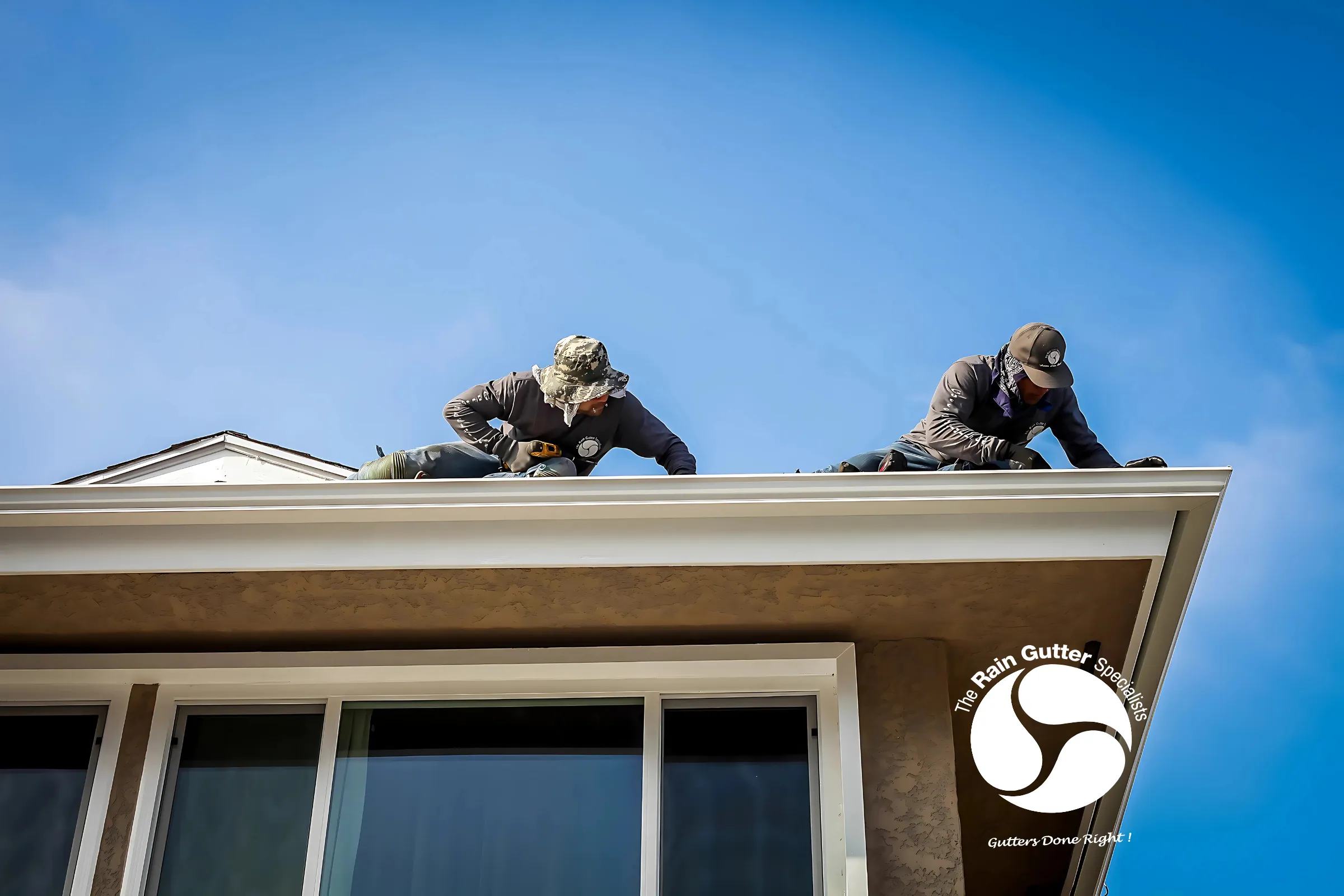 Professional gutter installation in progress 7