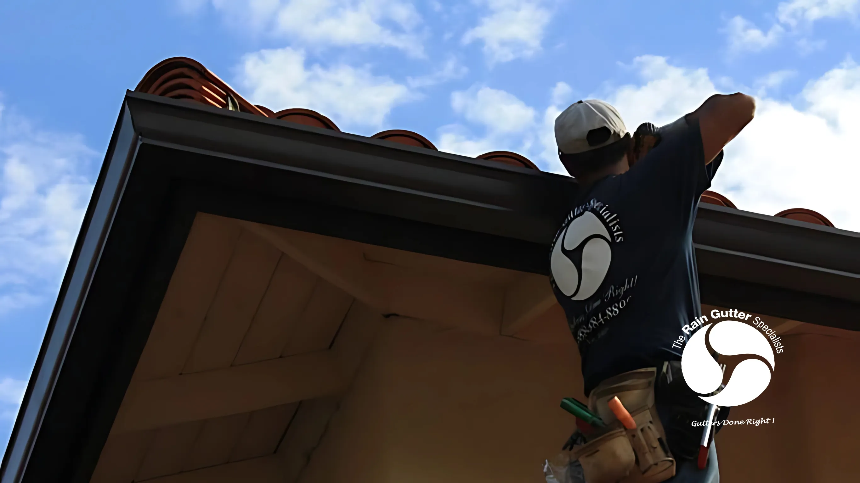Old and rusted gutters needing replacement on residential roof