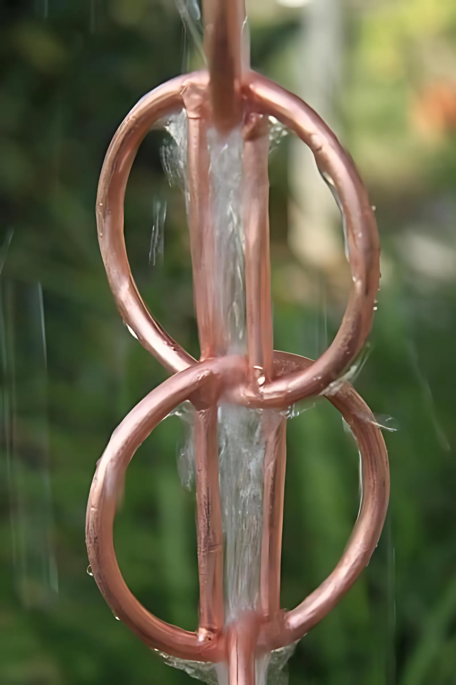 Zen Loops™ copper rain chain